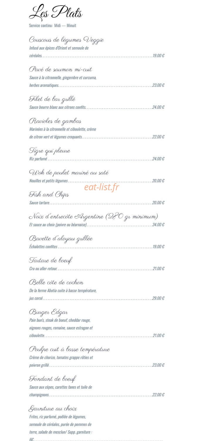 Maison Edgar — carte page 2