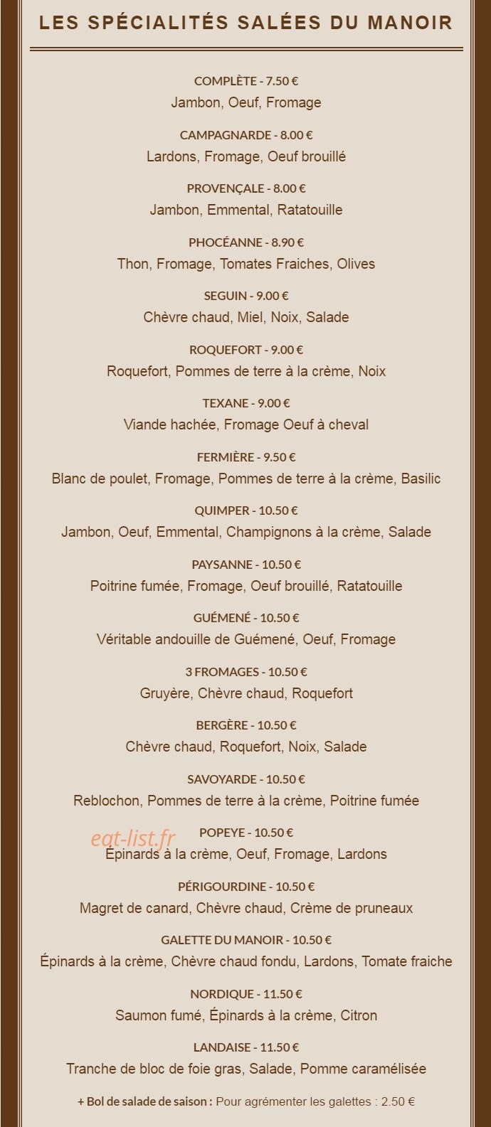 Manoir Breton — carte page 3