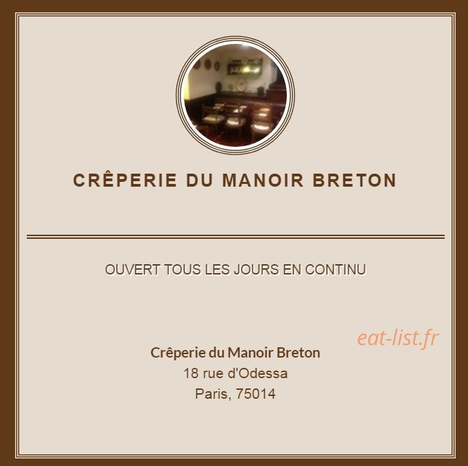Manoir Breton — carte page 1