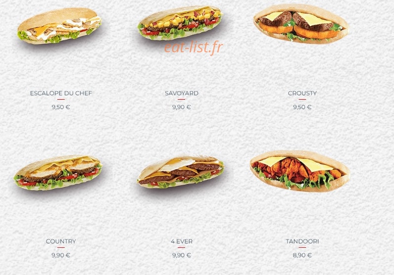 Mr Beef — carte page 12