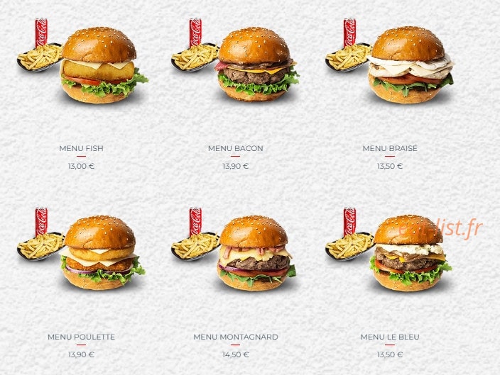 Mr Beef — carte page 8