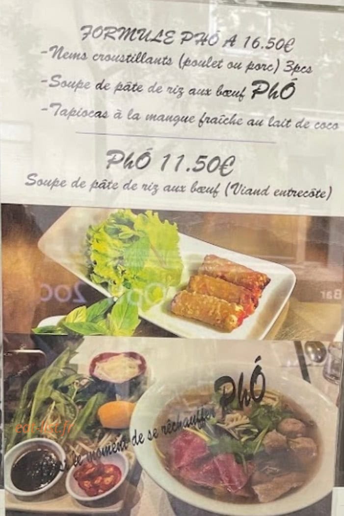 New Thai — carte page 1