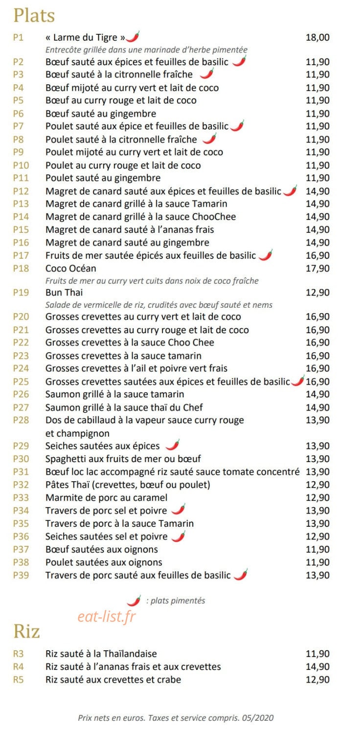 Pad Thai — carte page 3
