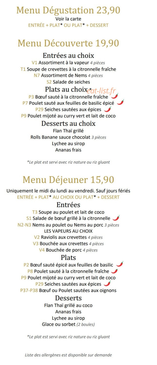 Pad Thai — carte page 4