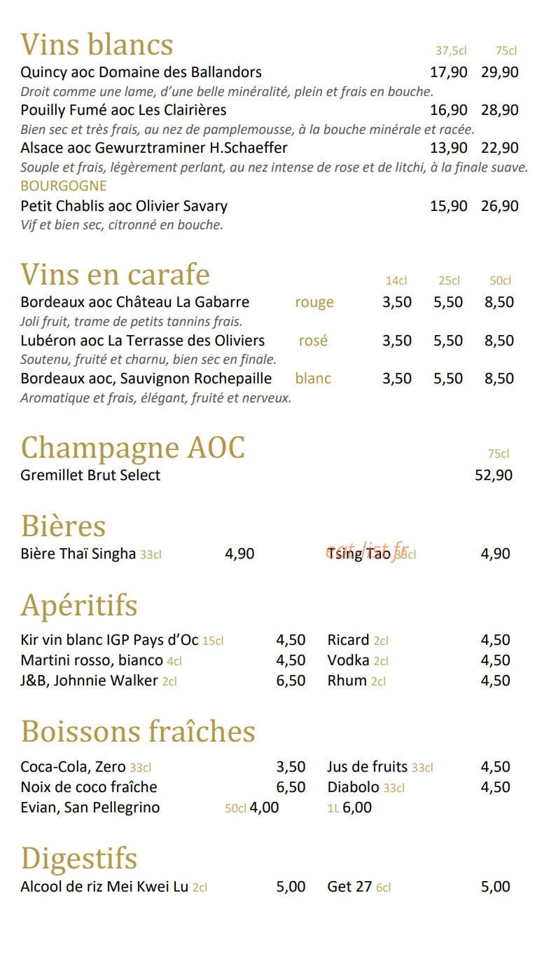 Pad Thai — carte page 6