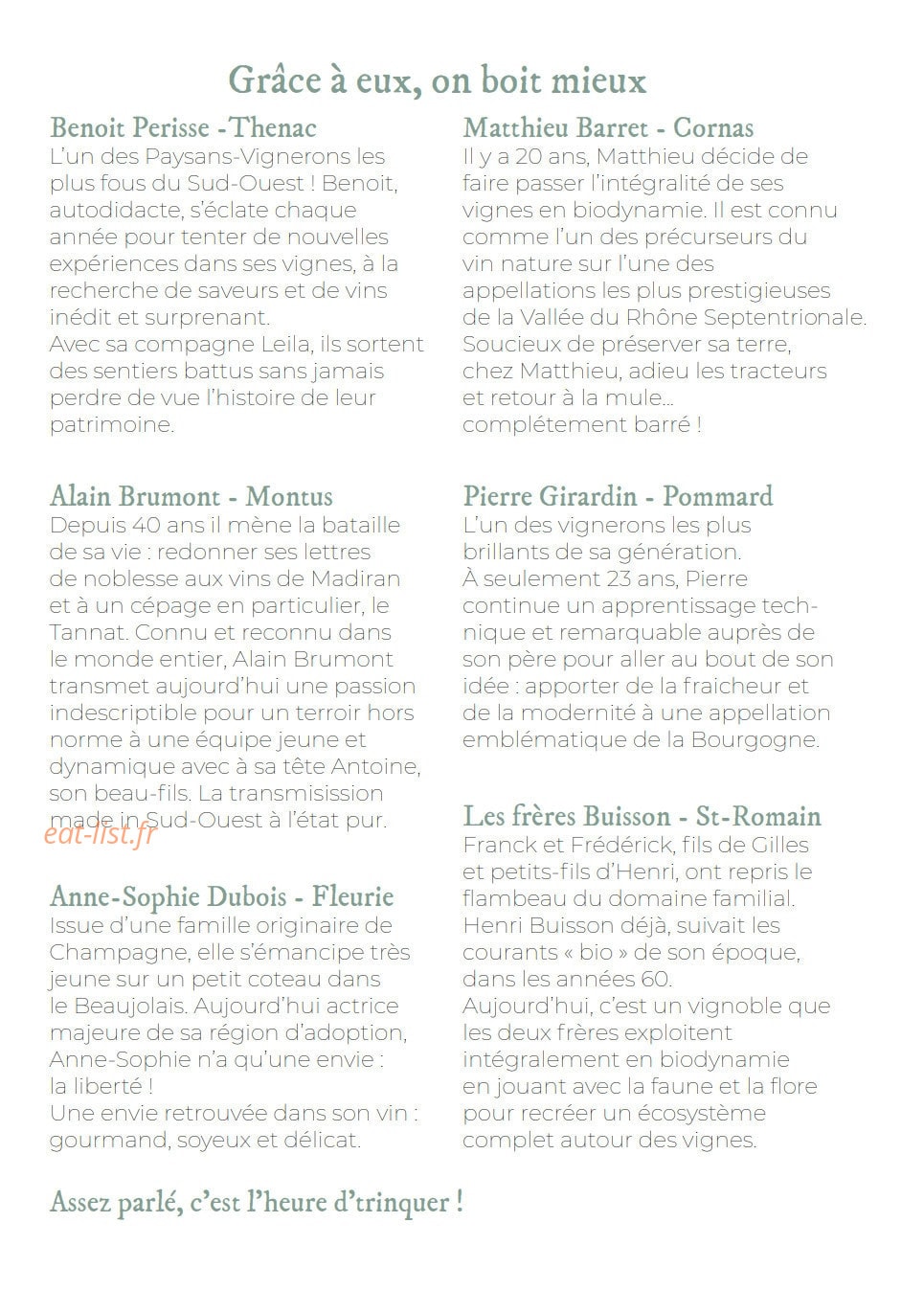 Partage — carte page 19
