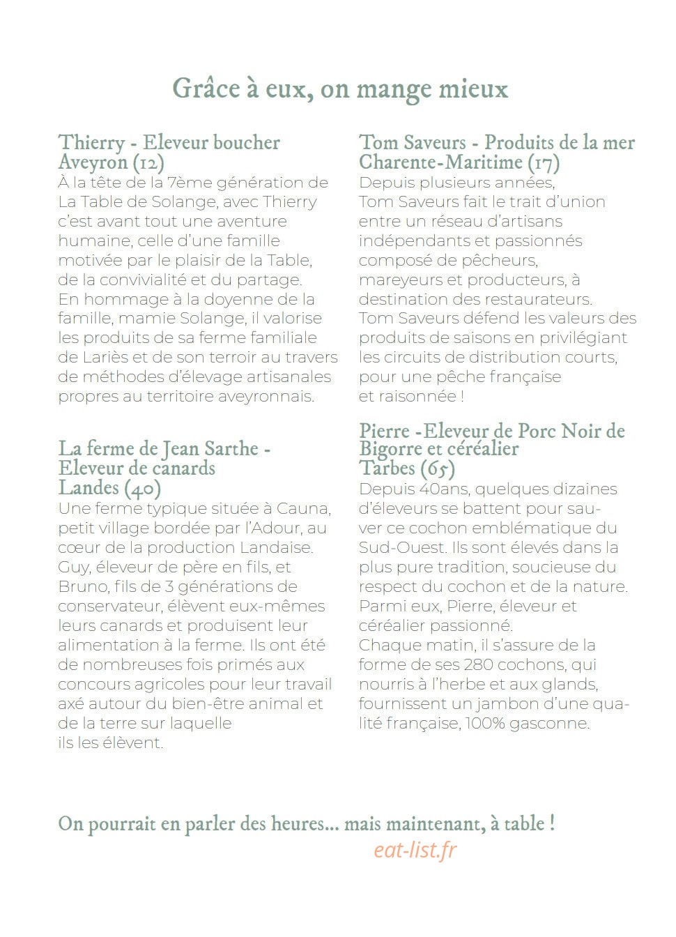 Partage — carte page 20