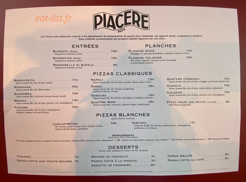 Piacere — carte page 1