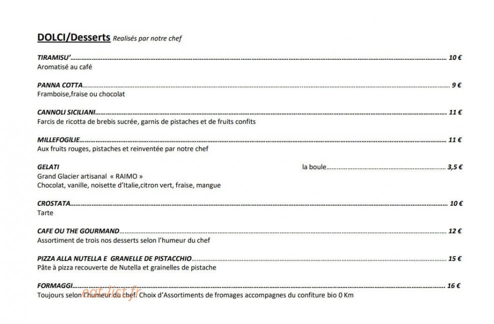 Pizzamore Paris — carte page 6