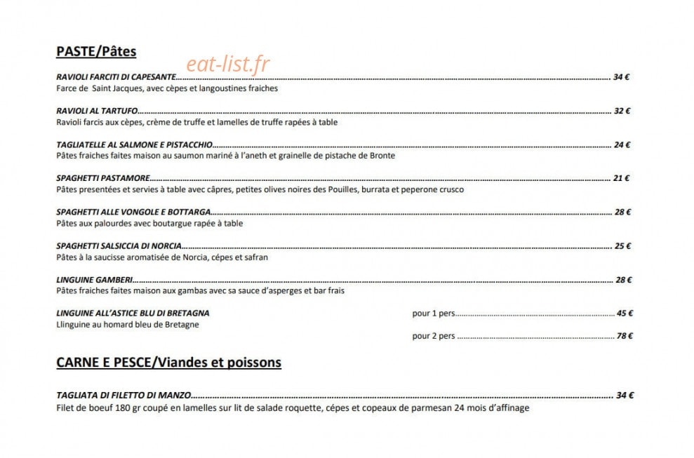 Pizzamore Paris — carte page 4