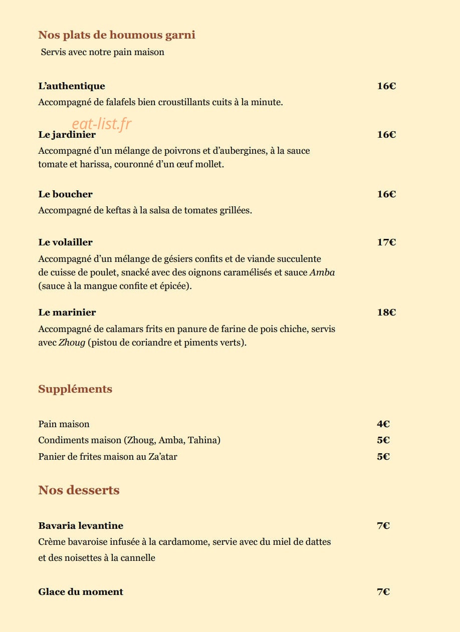 Pois Chic — carte page 2