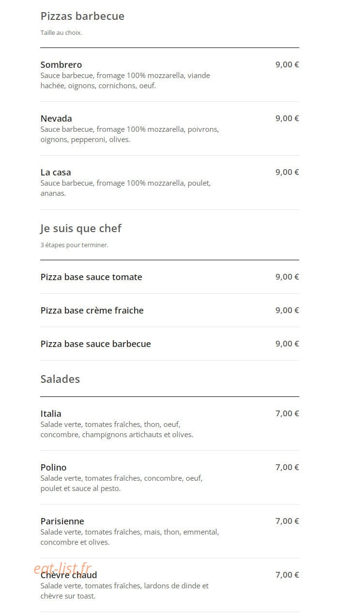 Poke bowl & pizza — carte page 8