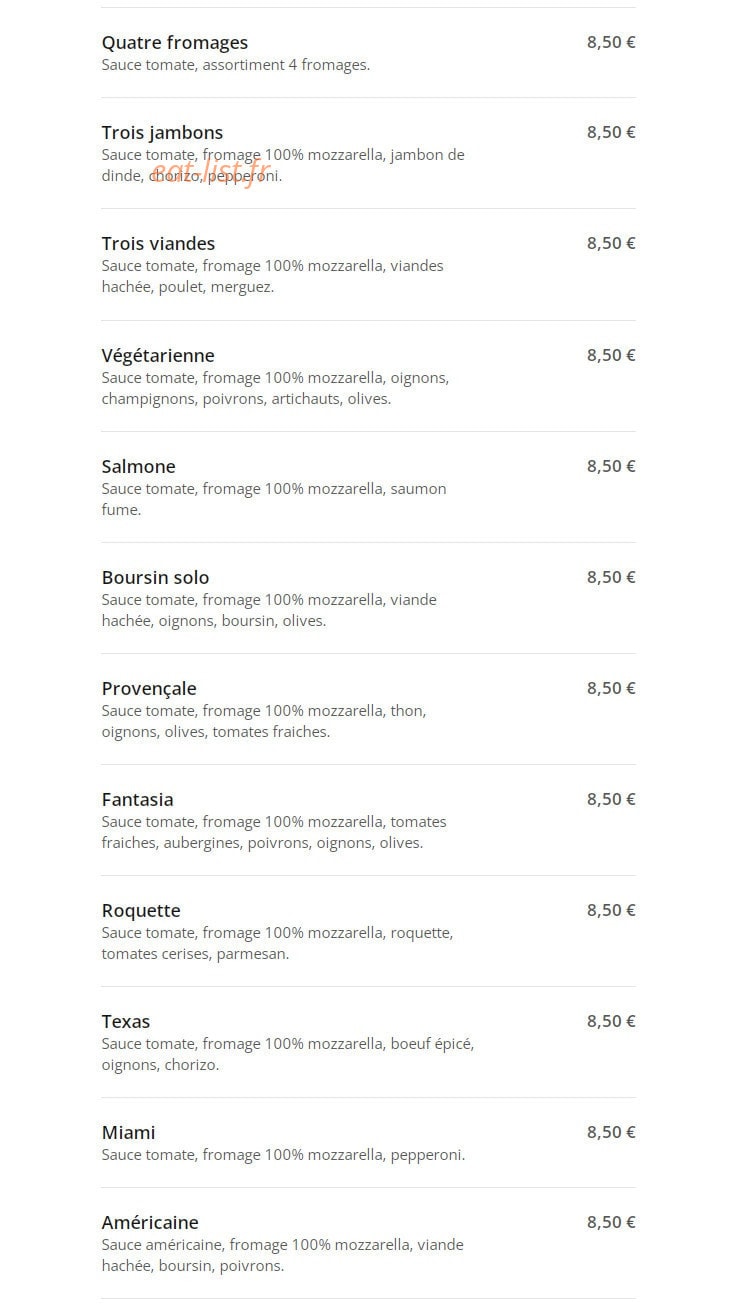Poke bowl & pizza — carte page 6