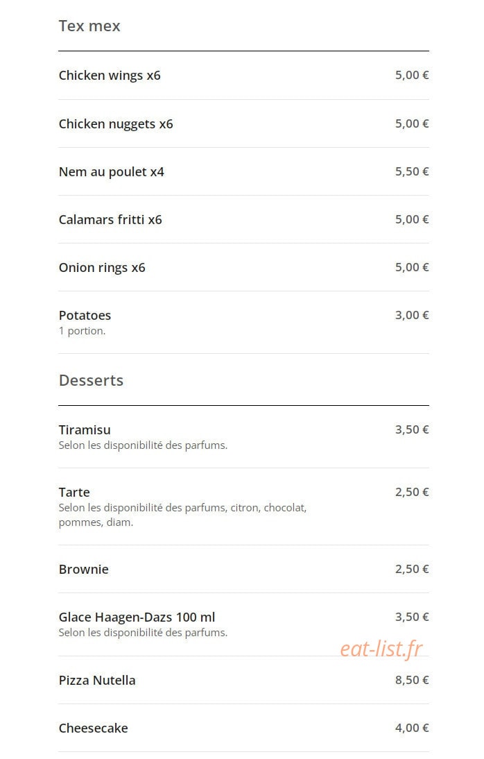 Poke bowl & pizza — carte page 9