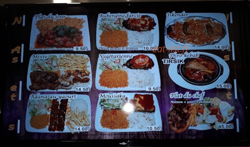 Restaurant La Paix — carte page 3