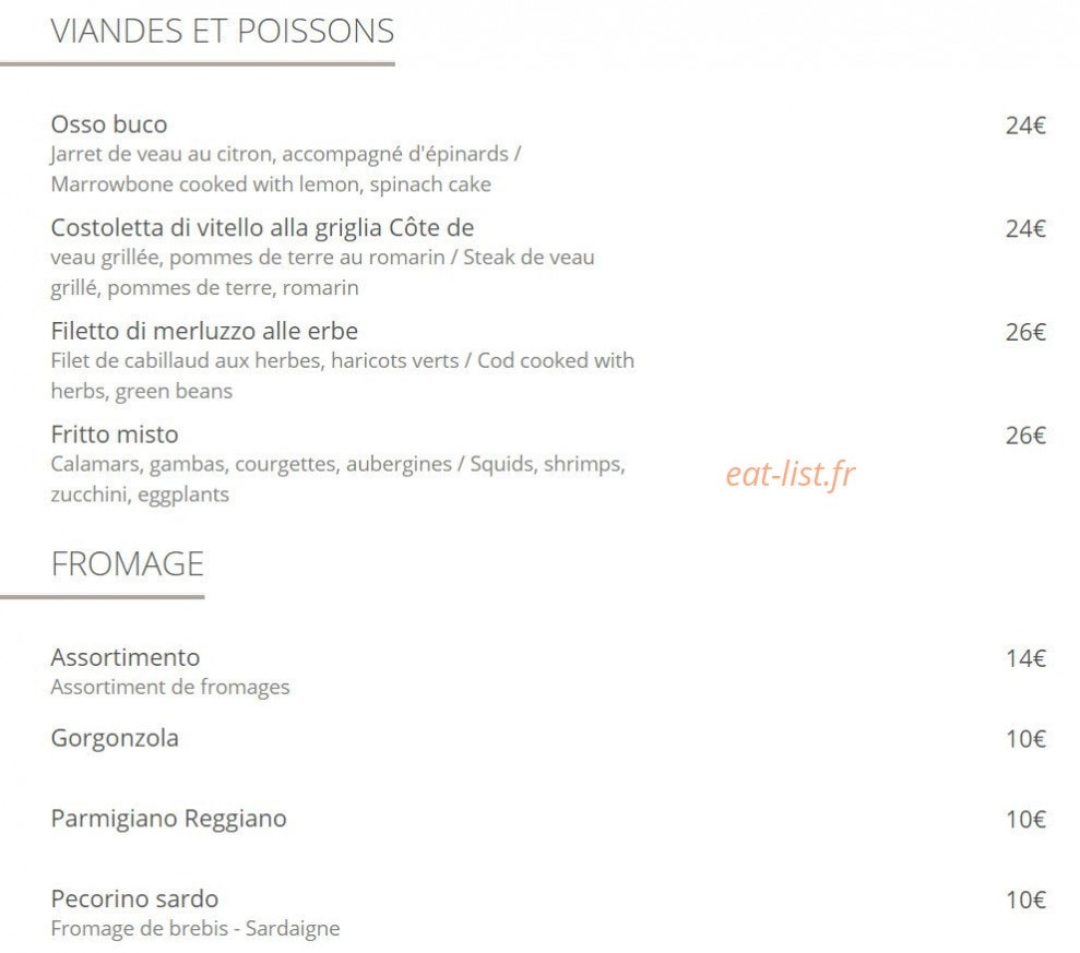 Restaurant Tavola di gio — carte page 3