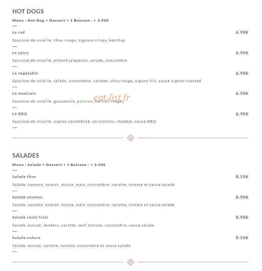 Resto Frais — carte page 4