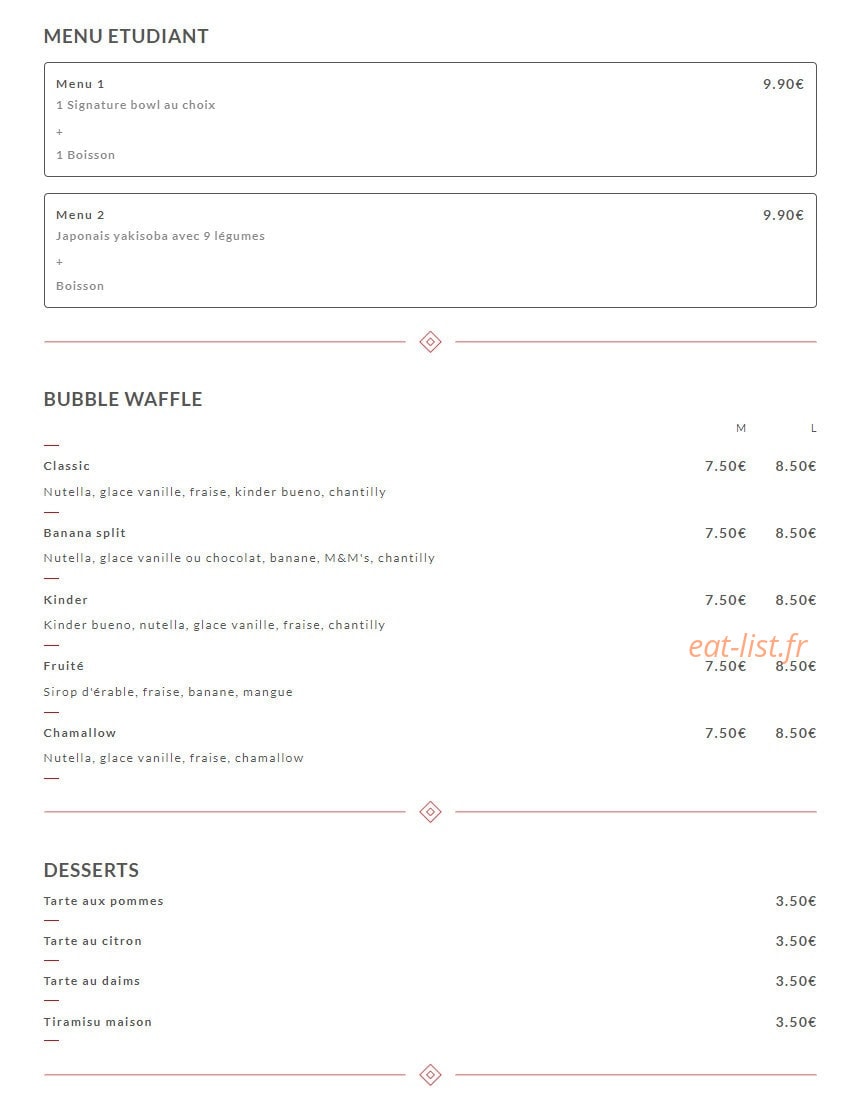 Resto Frais — carte page 5