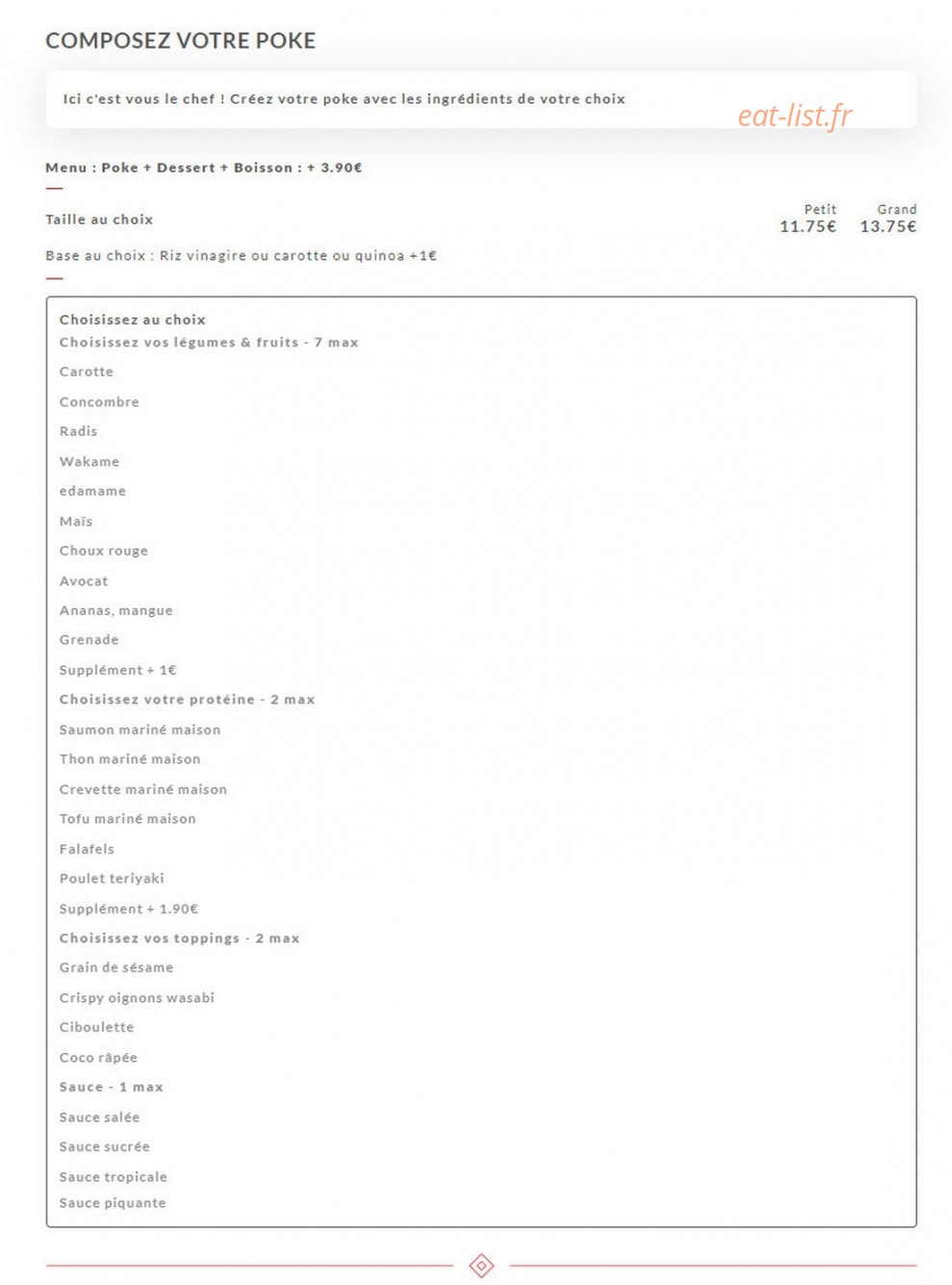 Resto Frais — carte page 2