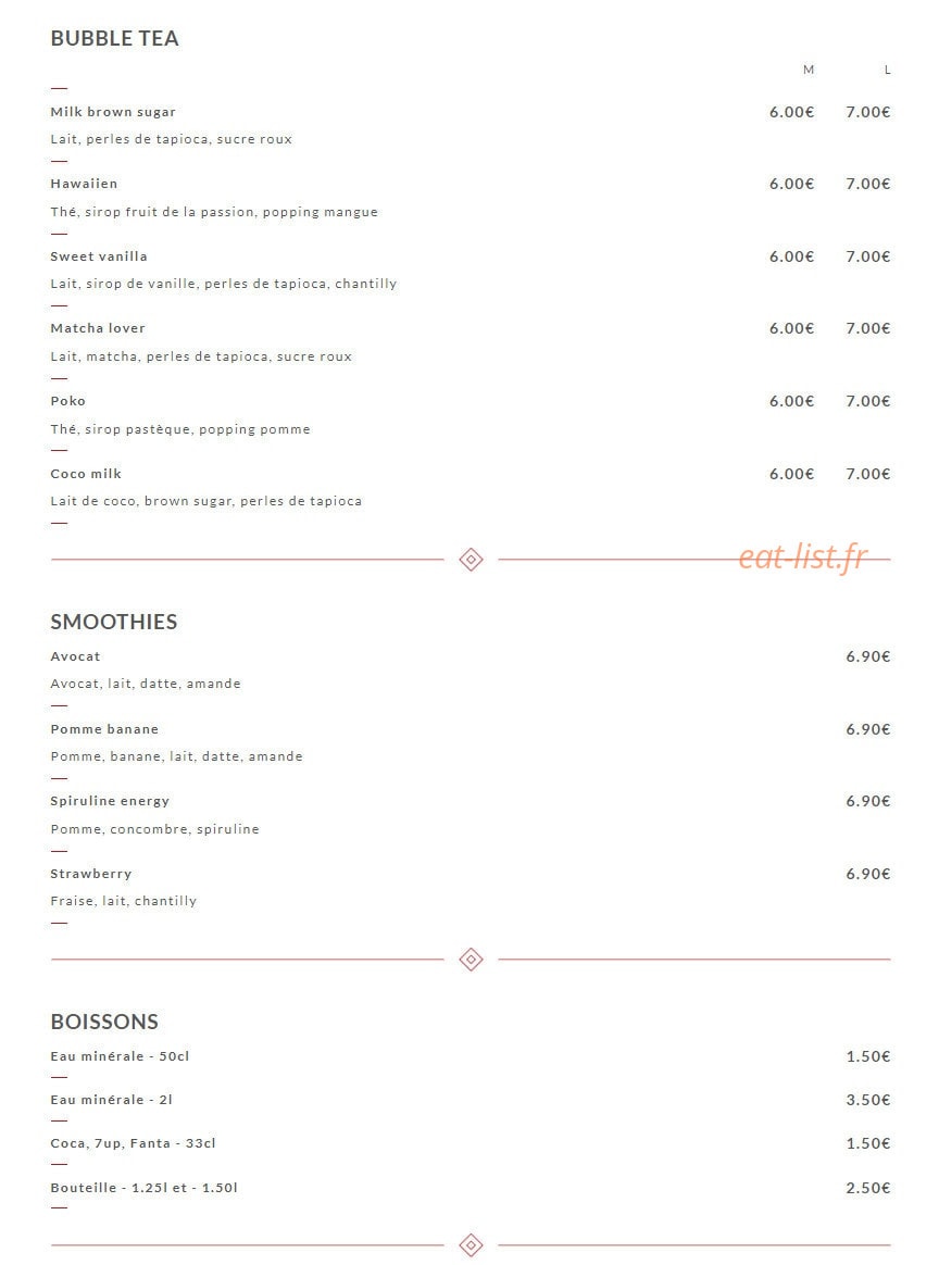 Resto Frais — carte page 6