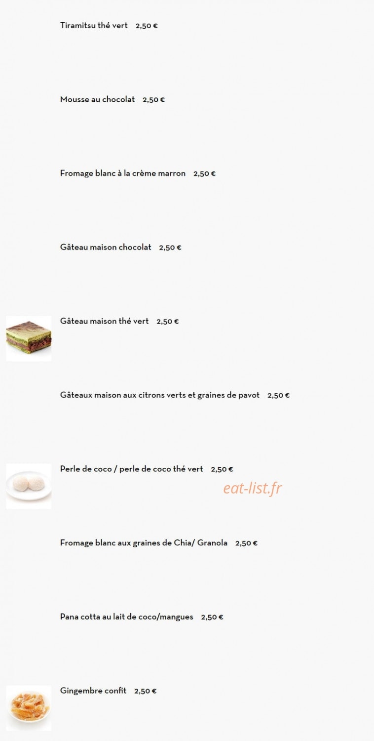 Saveurs Zen — carte page 11