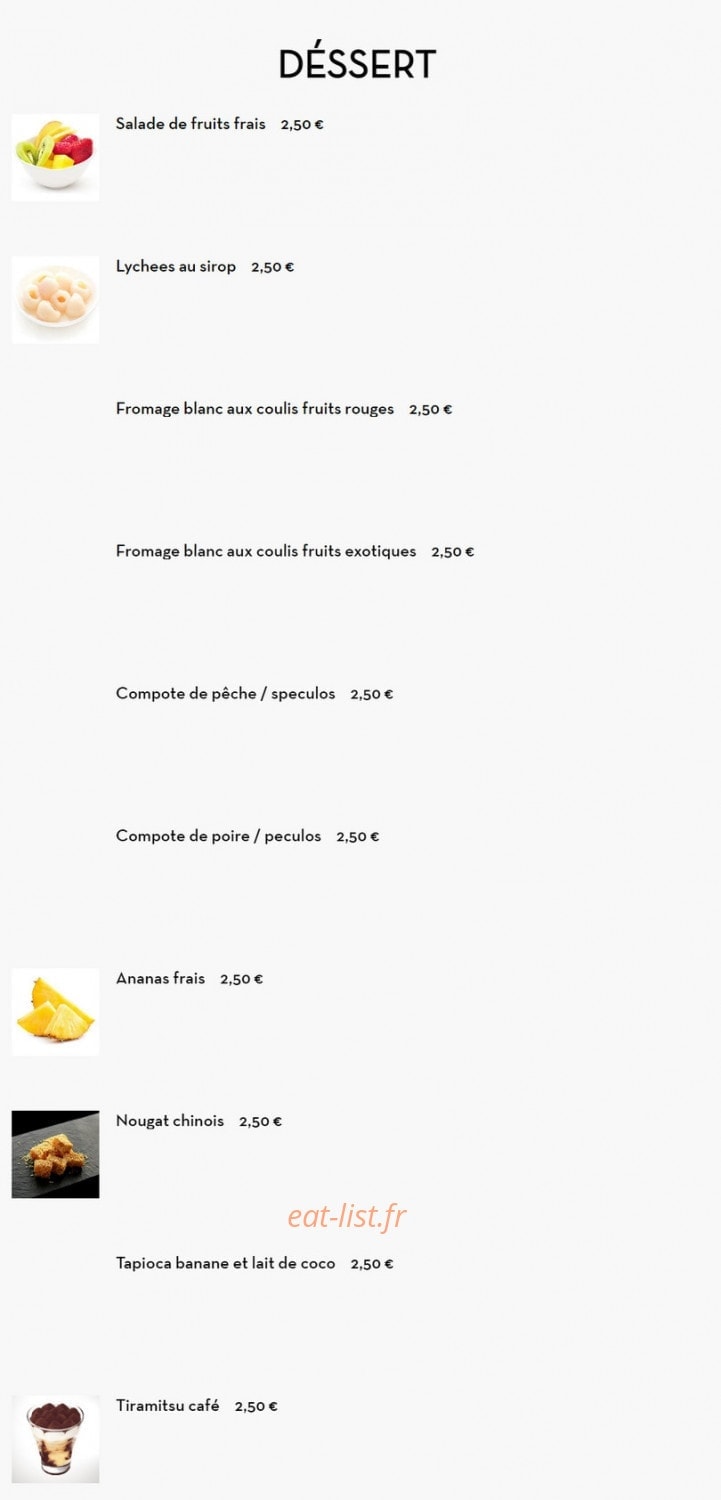 Saveurs Zen — carte page 10