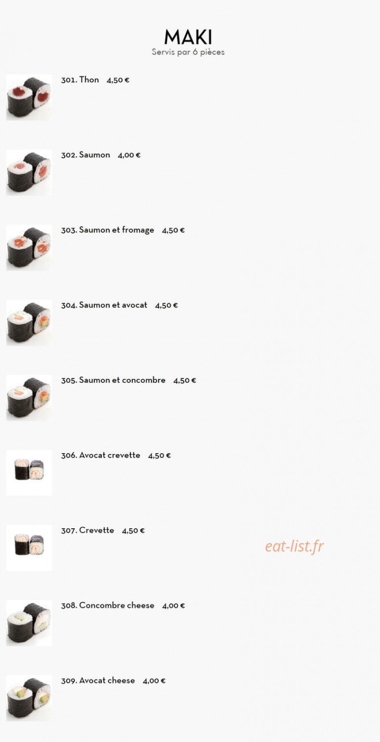 Saveurs Zen — carte page 7