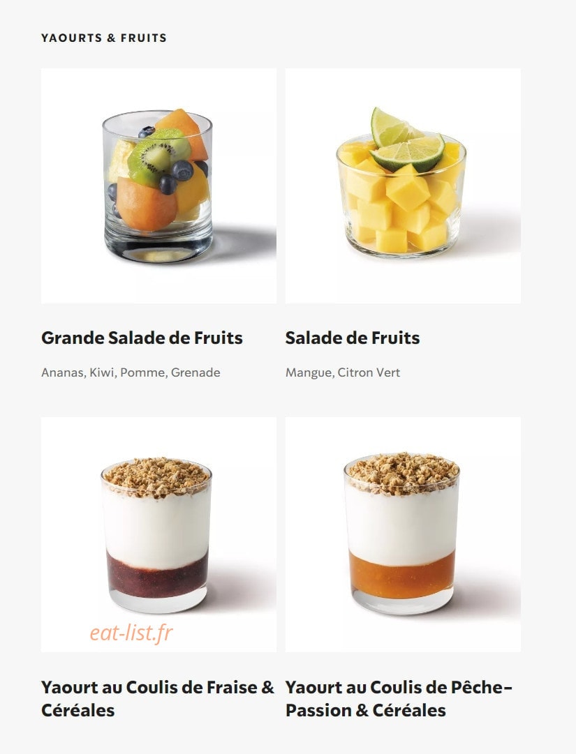Starbucks Coffee — carte page 11