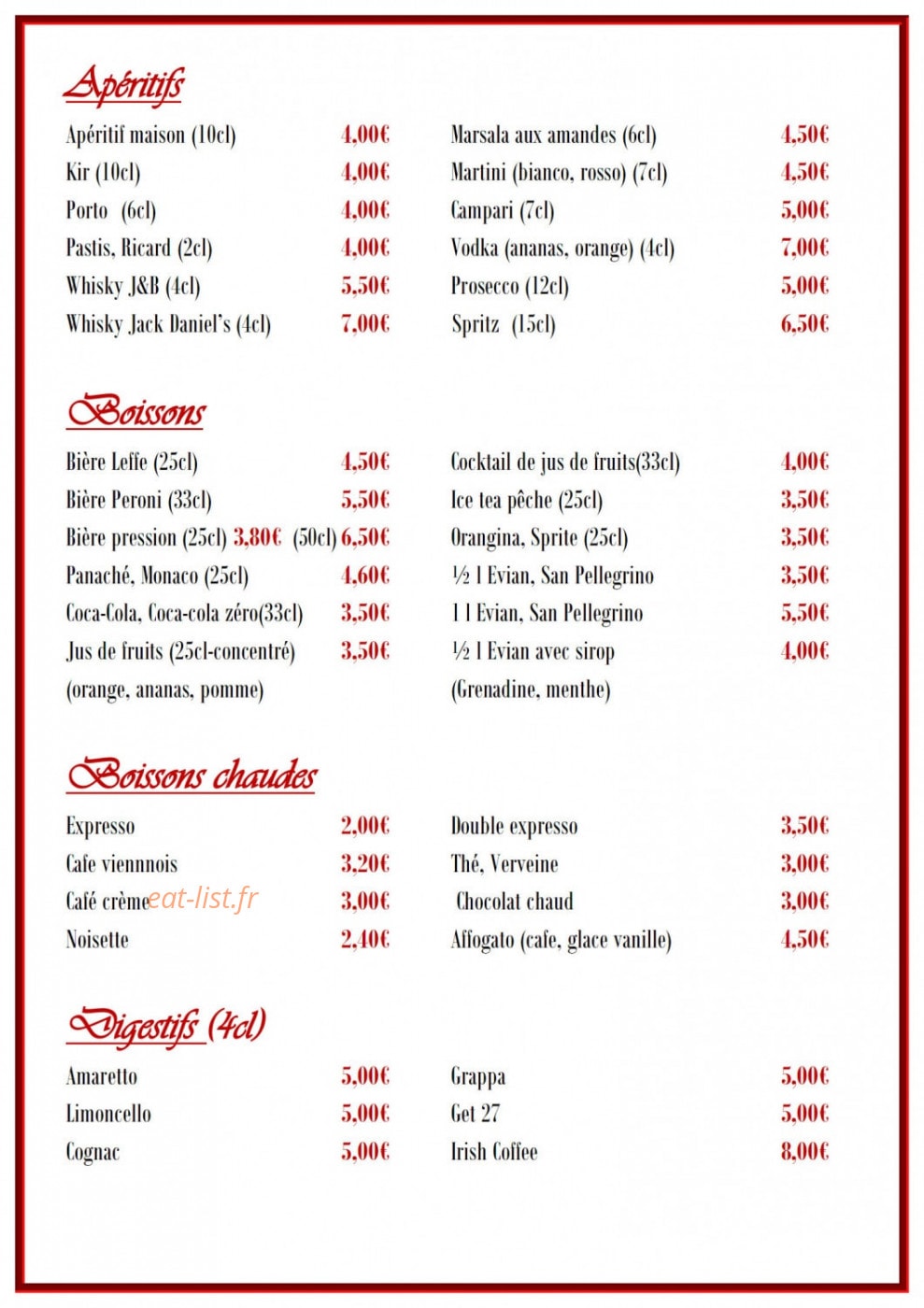Stella Di Mare — carte page 2