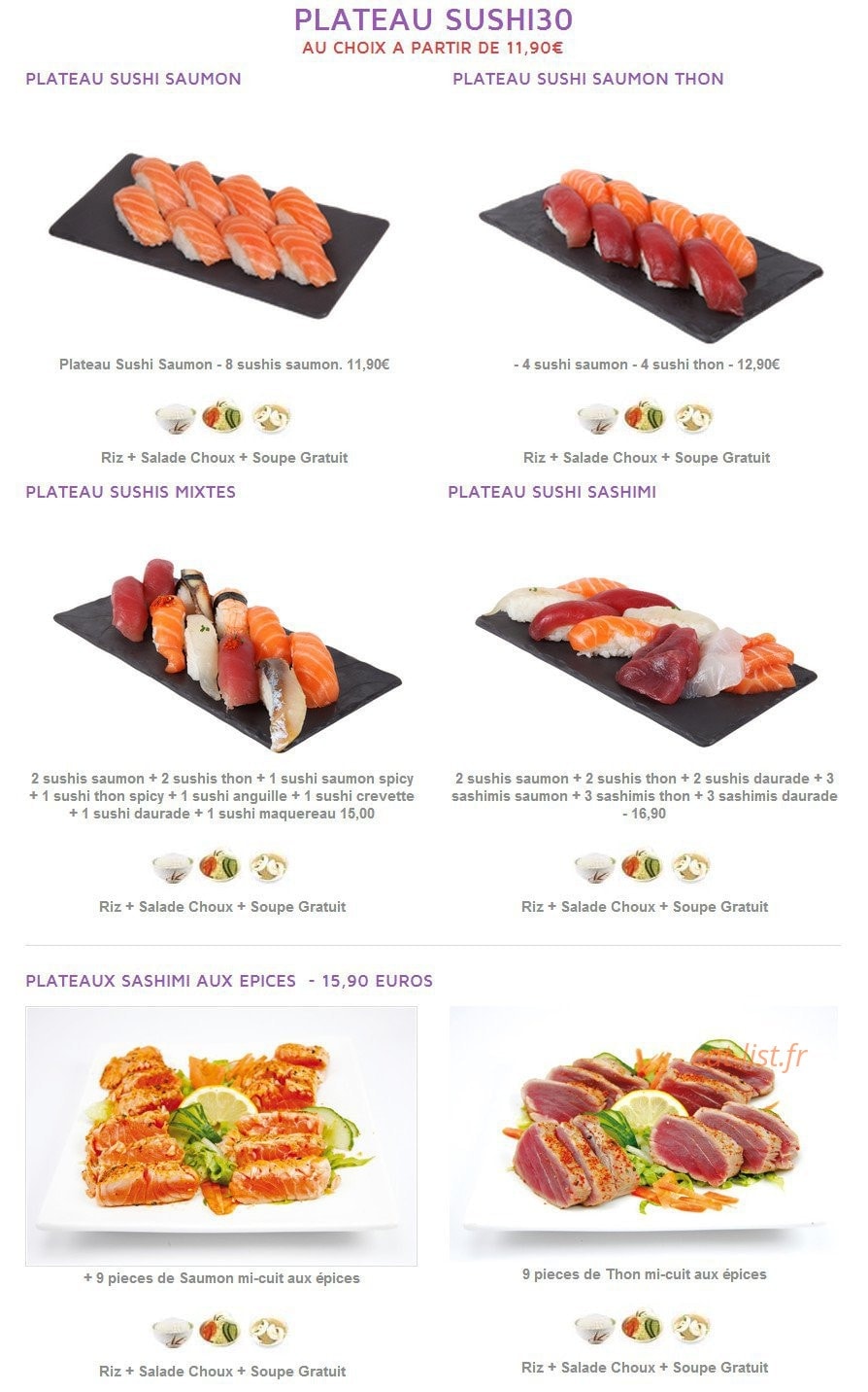 Sushi 30 — carte page 8