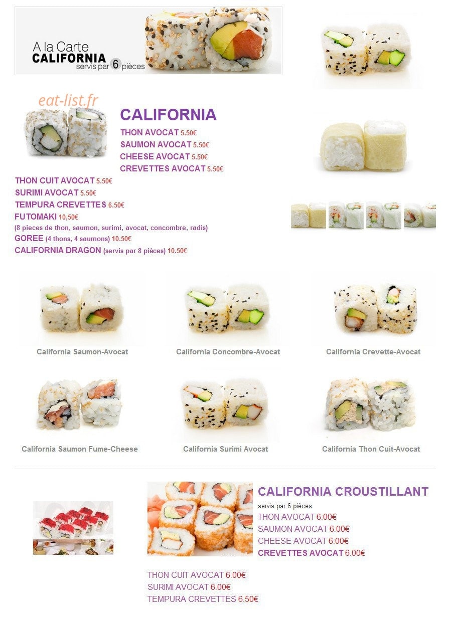 Sushi 30 — carte page 3