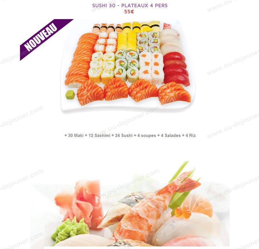 Sushi 30 — carte page 16