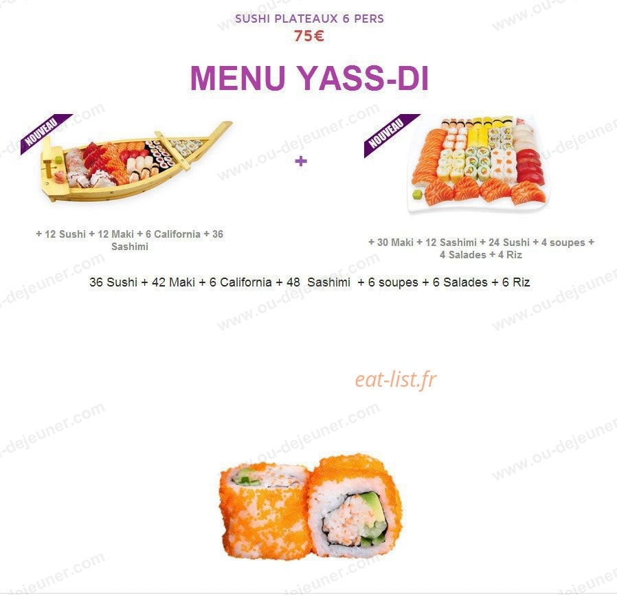 Sushi 30 — carte page 17