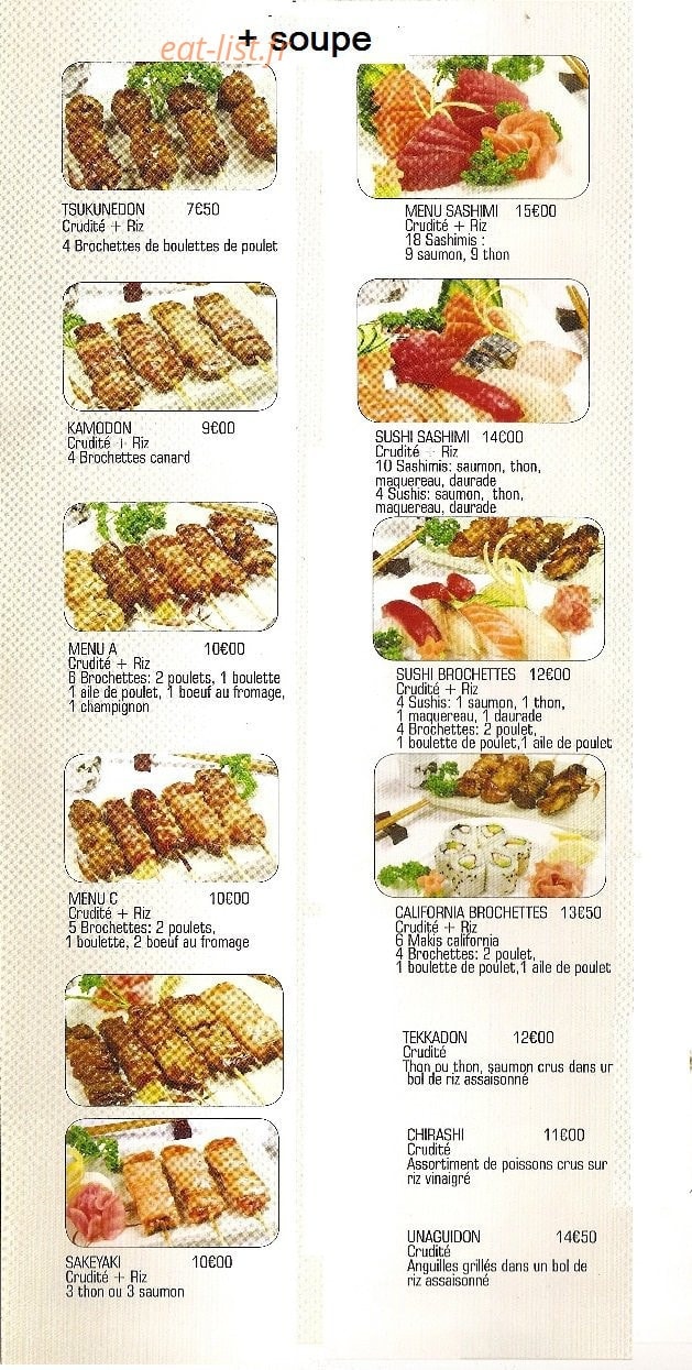 Sushi Alesia — carte page 2