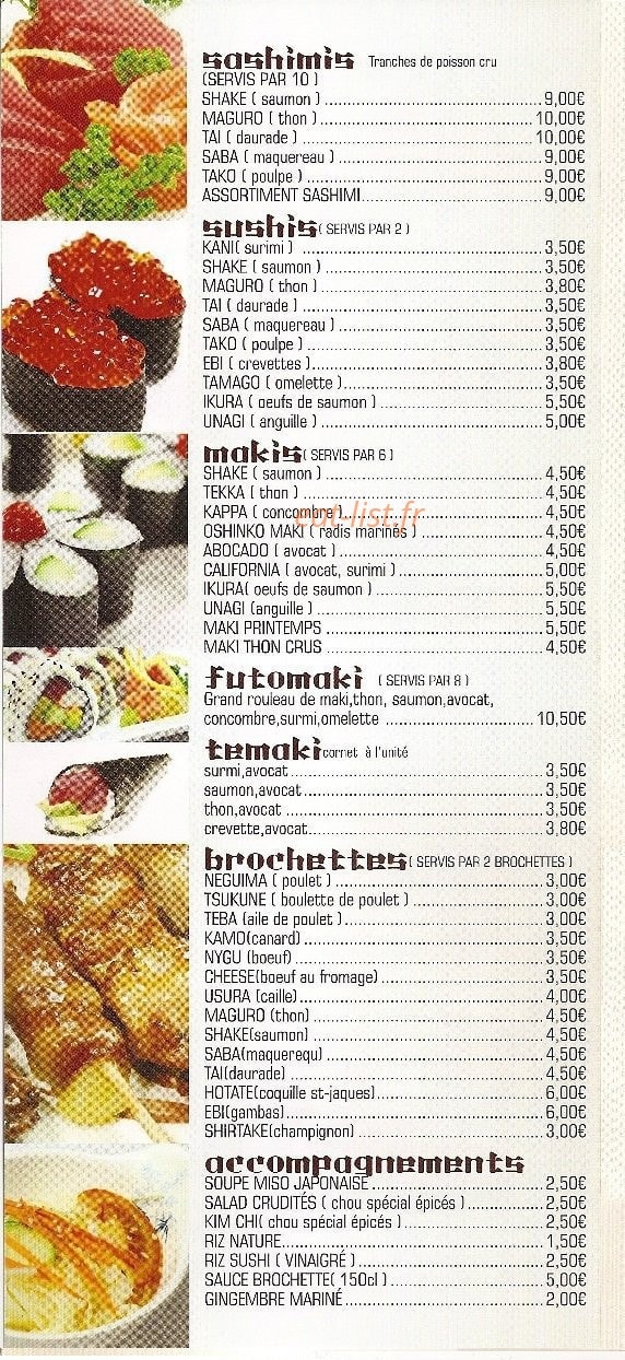 Sushi Alesia — carte page 5