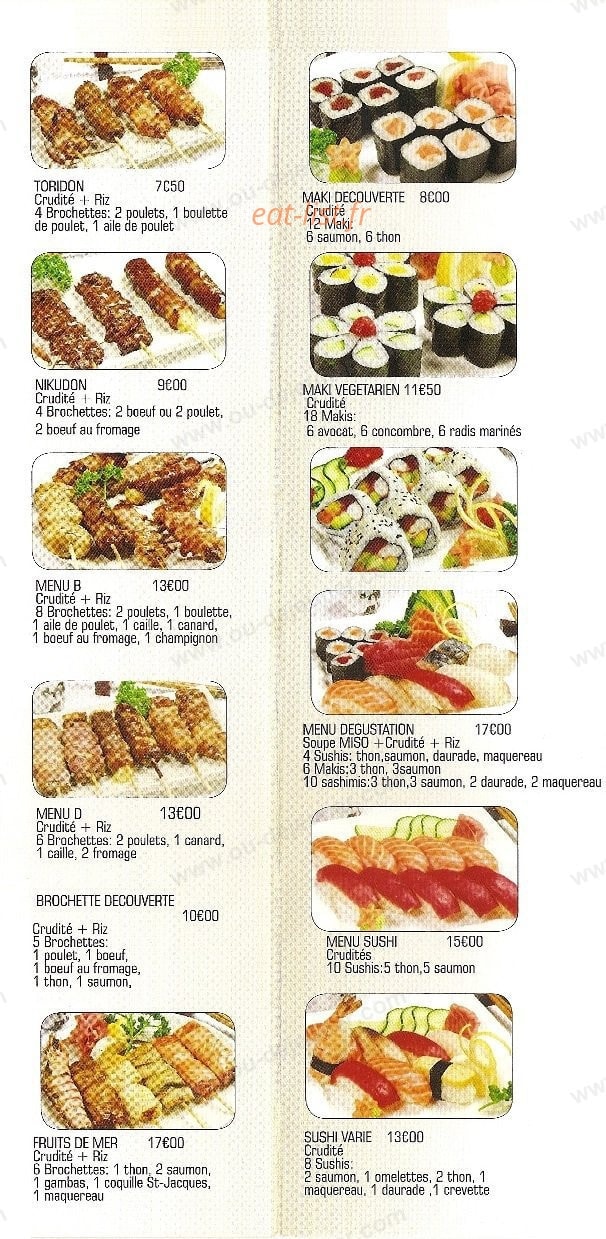 Sushi Alesia — carte page 3