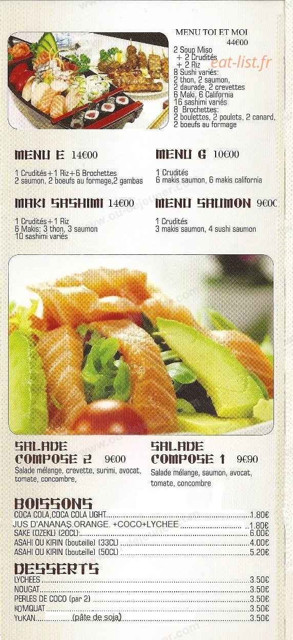 Sushi Alesia — carte page 6