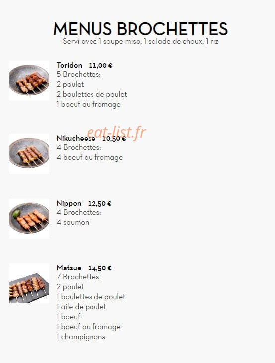 Sushi Kyomy — carte page 15