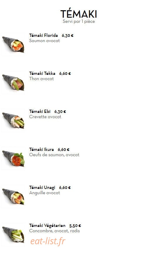 Sushi Kyomy — carte page 13