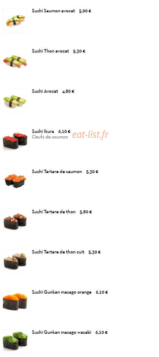 Sushi Kyomy — carte page 21
