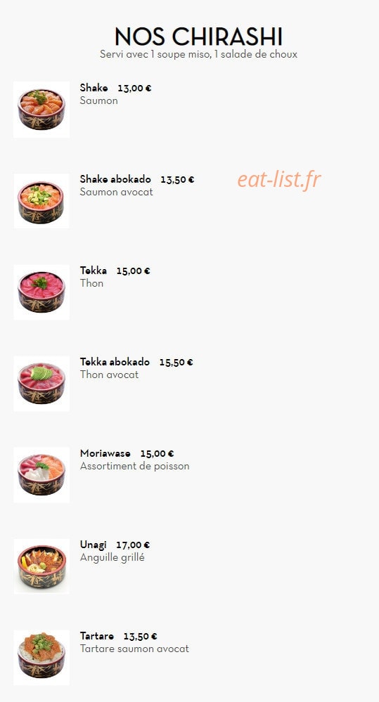 Sushi Kyomy — carte page 16