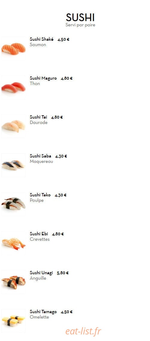 Sushi Kyomy — carte page 20