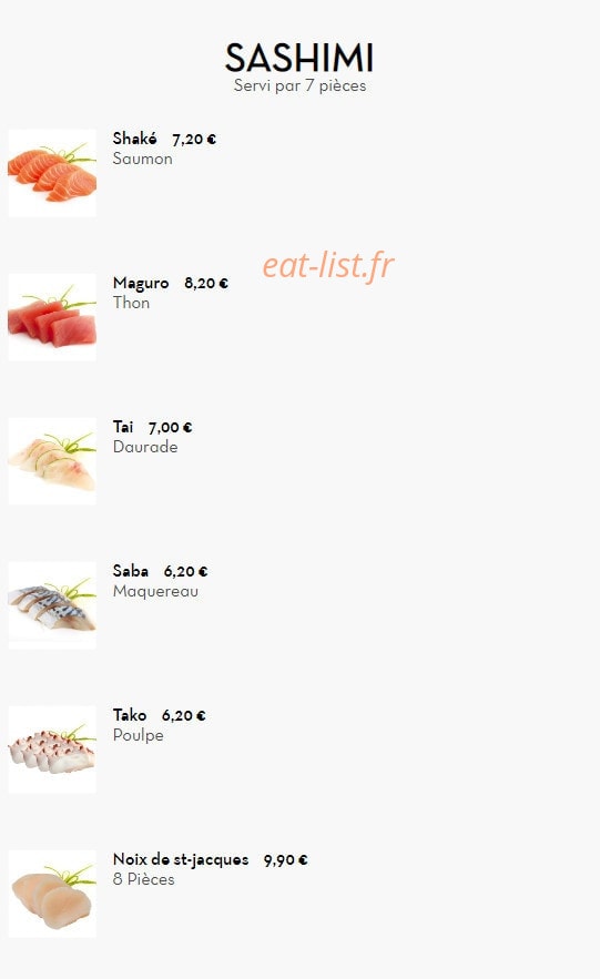 Sushi Kyomy — carte page 9