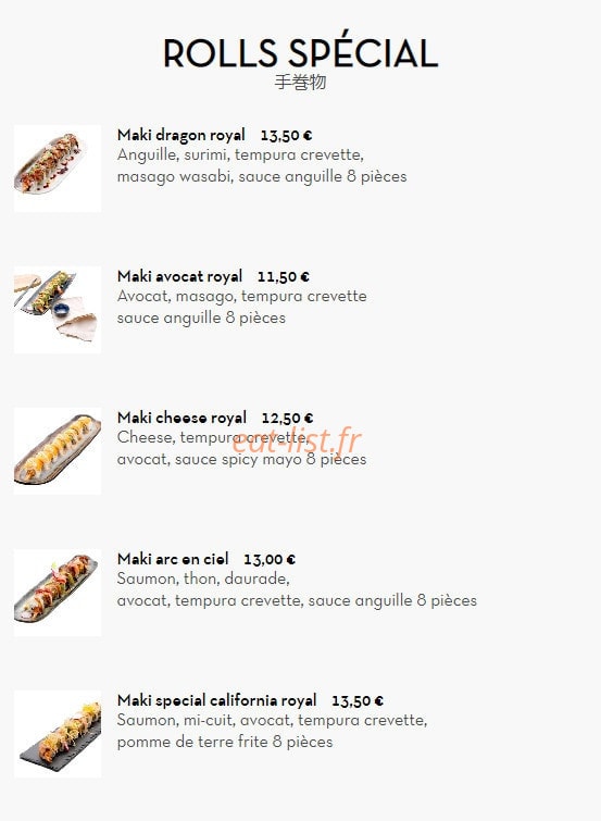 Sushi Kyomy — carte page 8