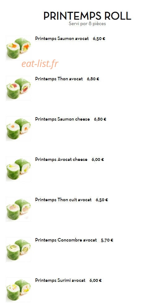 Sushi Kyomy — carte page 12
