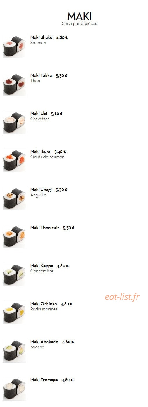 Sushi Kyomy — carte page 10