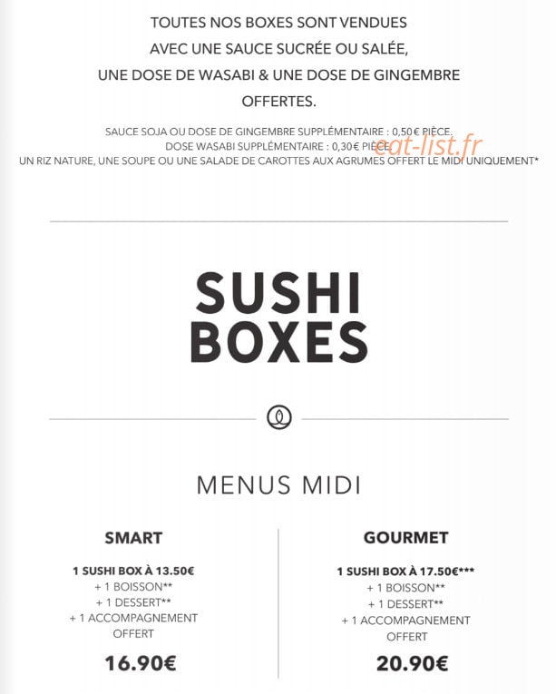 Sushi Shop — carte page 8
