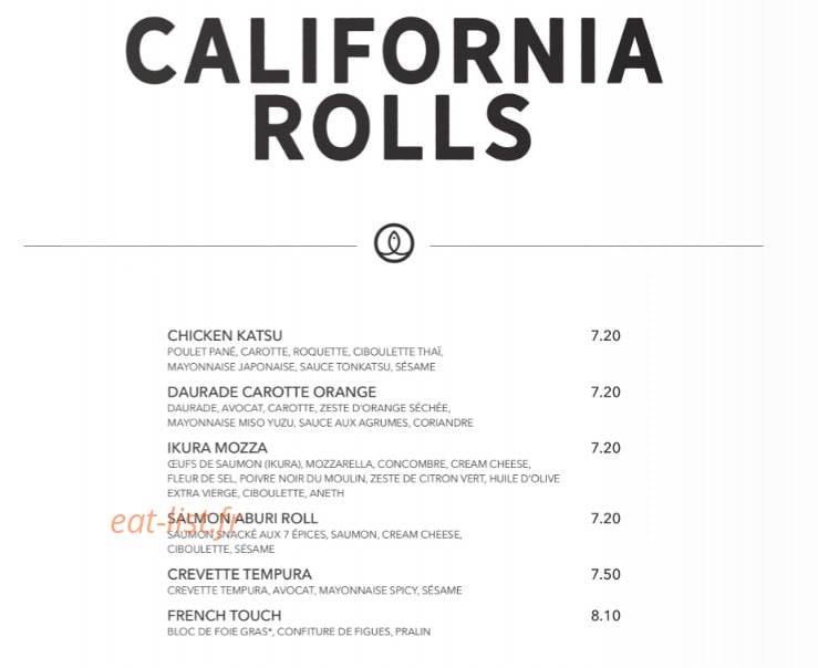 Sushi Shop — carte page 22