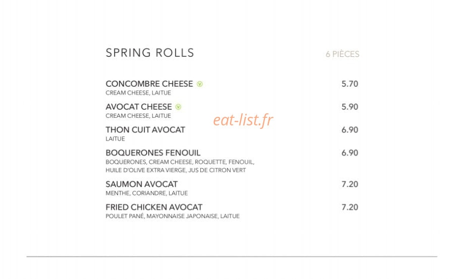 Sushi Shop — carte page 23