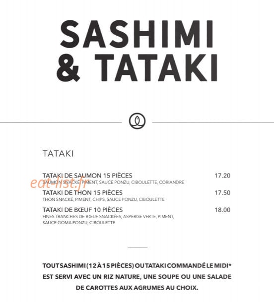 Sushi Shop — carte page 28